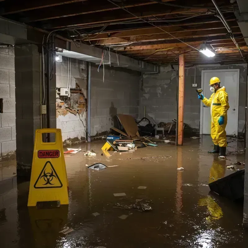 Flooded Basement Electrical Hazard in Englewood, IL Property